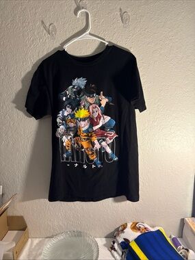 Black Naruto Character Collage Tee Source Unknown